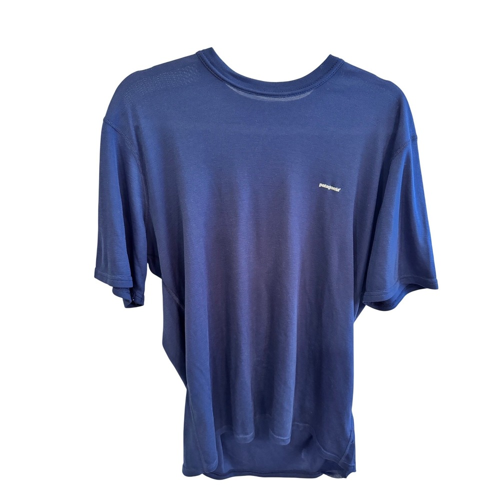 Patagonia‎ Capilene Men's Blue Polyester T-Shirt Size Medium Athletic Fit